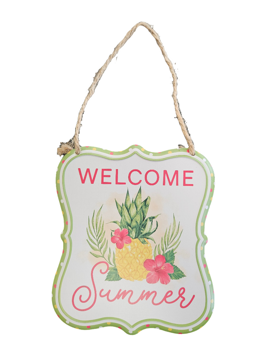 7"H X 6"L Embossed Tin Summer Fruit Sign