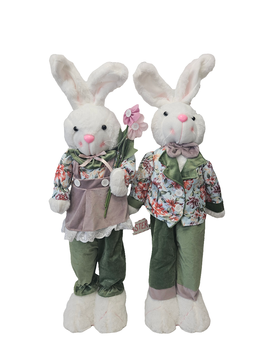 21" Spring Floral Bunny Stretcher