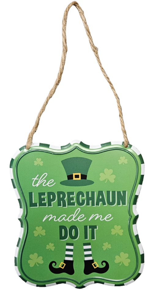 7" x 6" Embossed Tin St. Patrick's Day Sign: Assortment