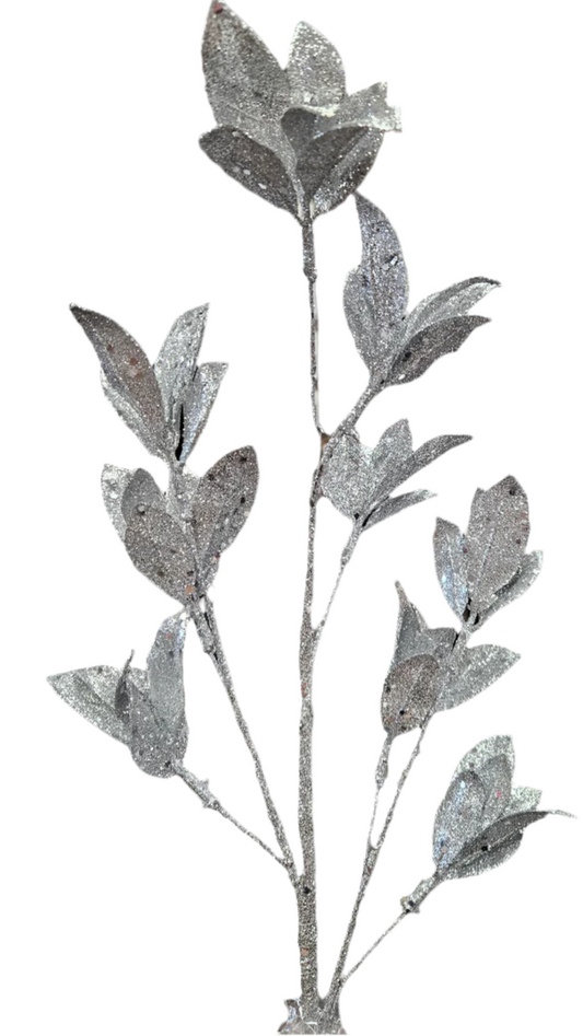 28” Glitter Leaves Sprays