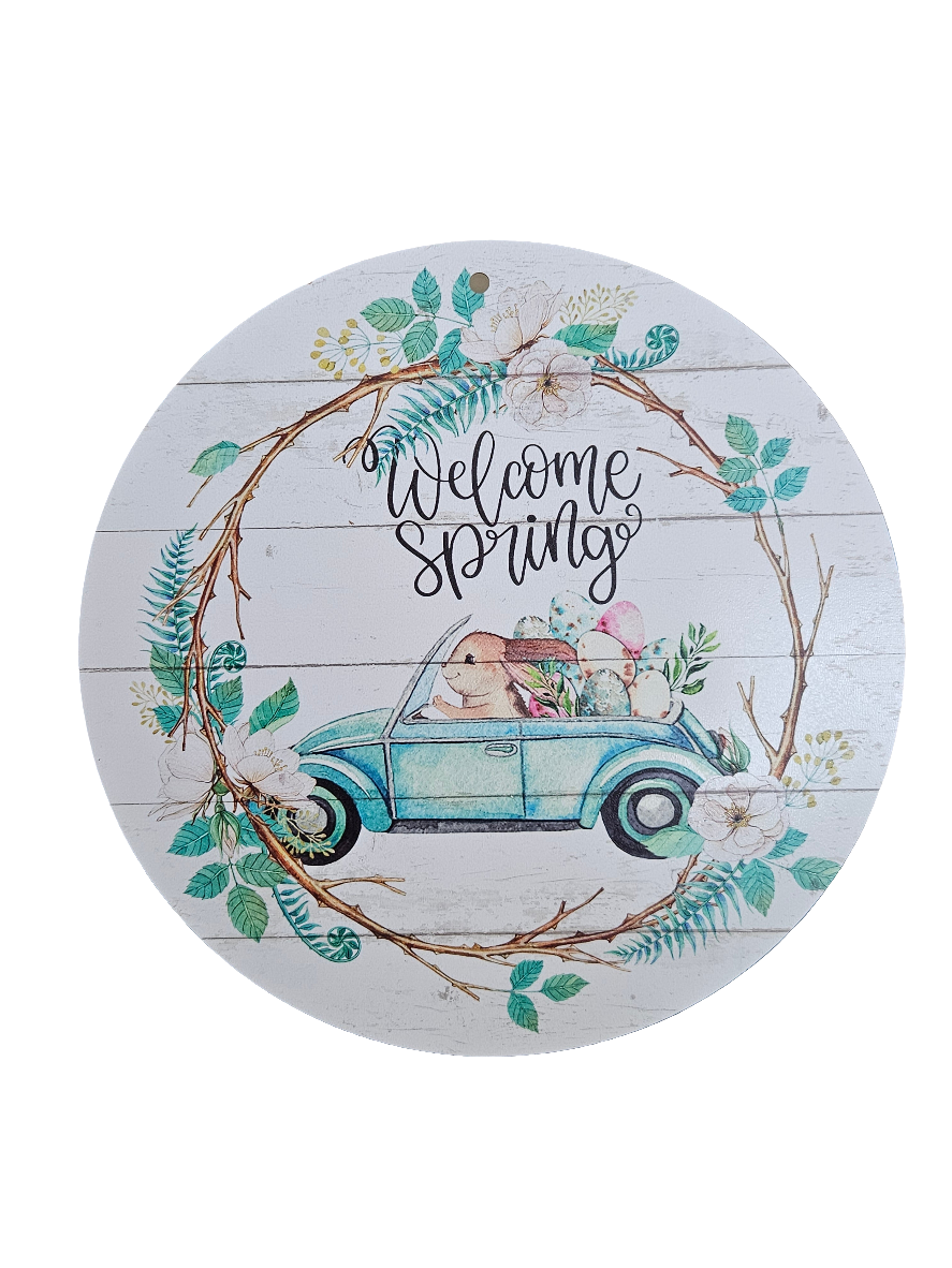 12" Easter Circle Hanging Sign