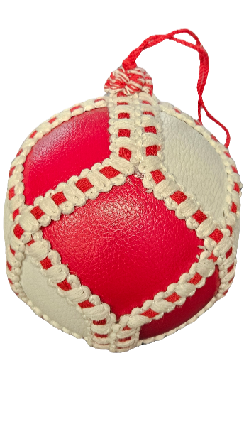 5" Faux Leather Ball Ornament