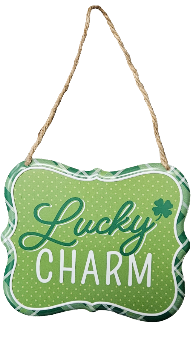 7" x 6" Embossed Tin St. Patrick's Day Sign: Assortment