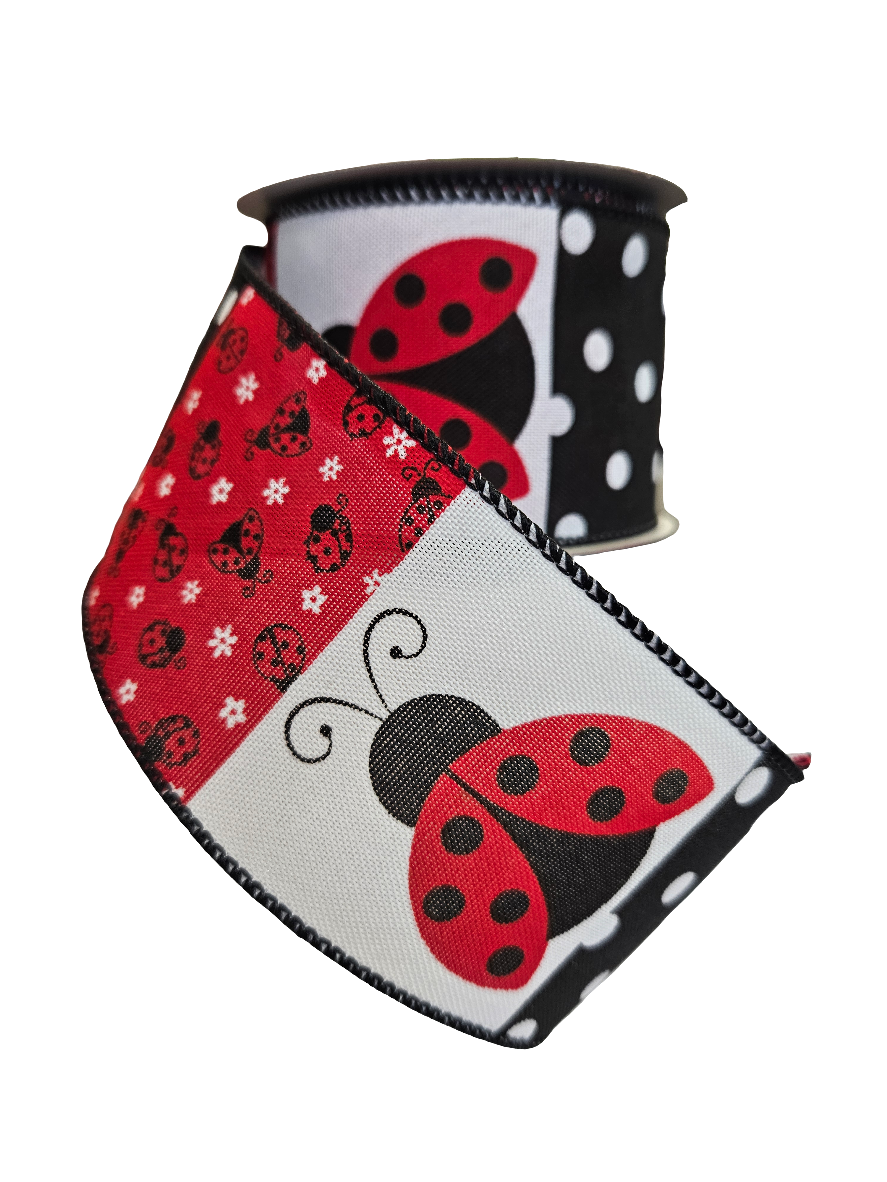 Ladybug Theme Ribbon (10 Yards)