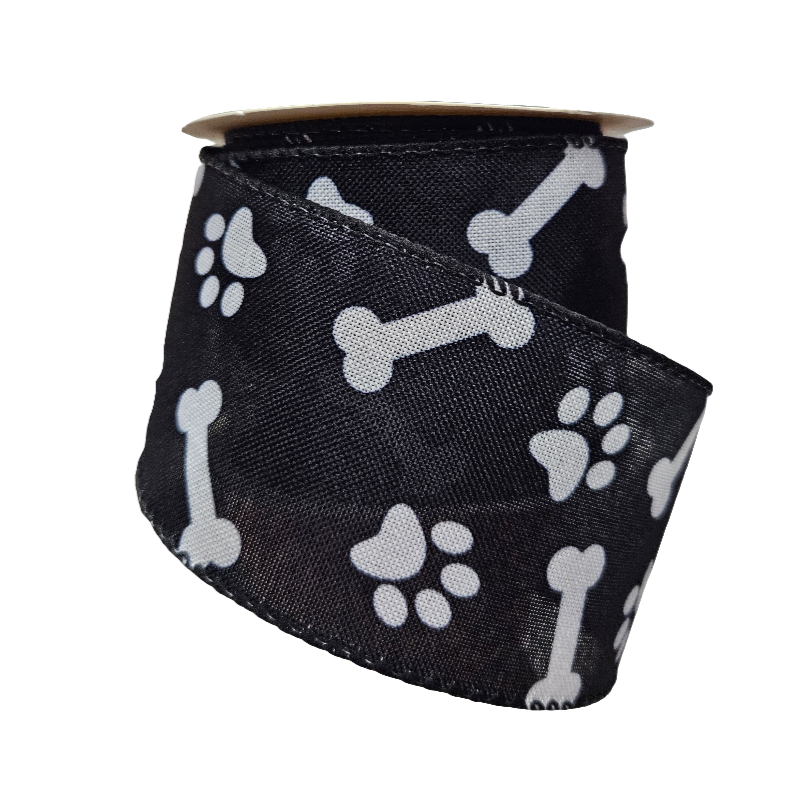 2.5" Dog/Cat Paw Print Ribbon: Assortment (10 Yards)