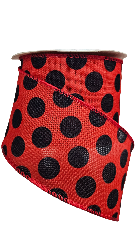 2.5" Polka Dot Ribbon (10 Yards)