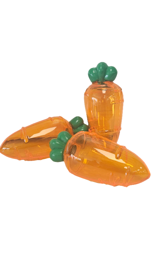 Plastic Orange Fillable Carrot - set of 10