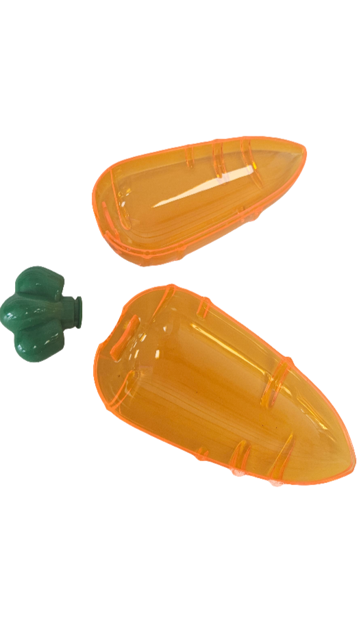 Plastic Orange Fillable Carrot - set of 10