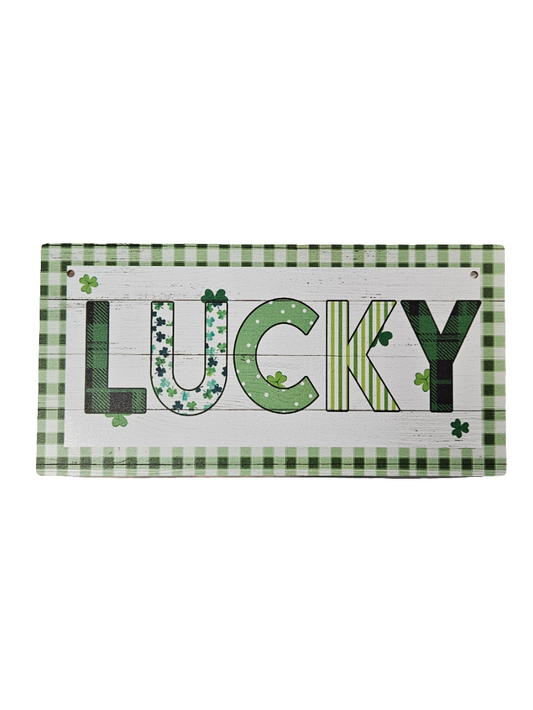 8"x4" St. Patty's Day Rectangle Sign: Assortment