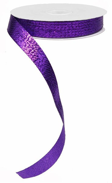 5/8" Metallic Ribbon: Purple (25 Yards)