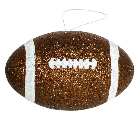 4.5"Lx2.75"Dia Glitter Football Ornament