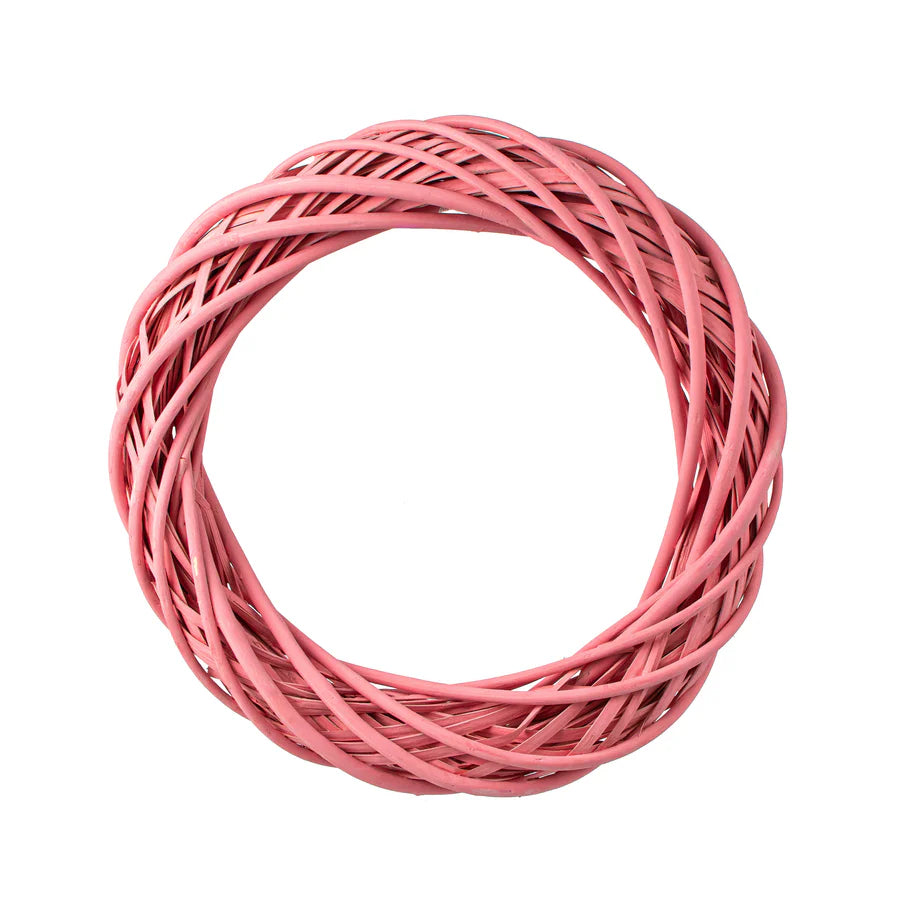 16" Willow Vine Wreath: Pink