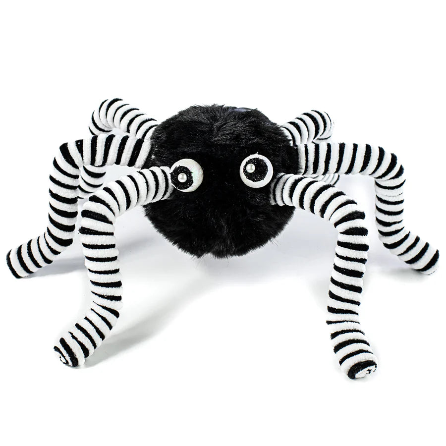 15" Faux Fur Spider Wreath Accent
