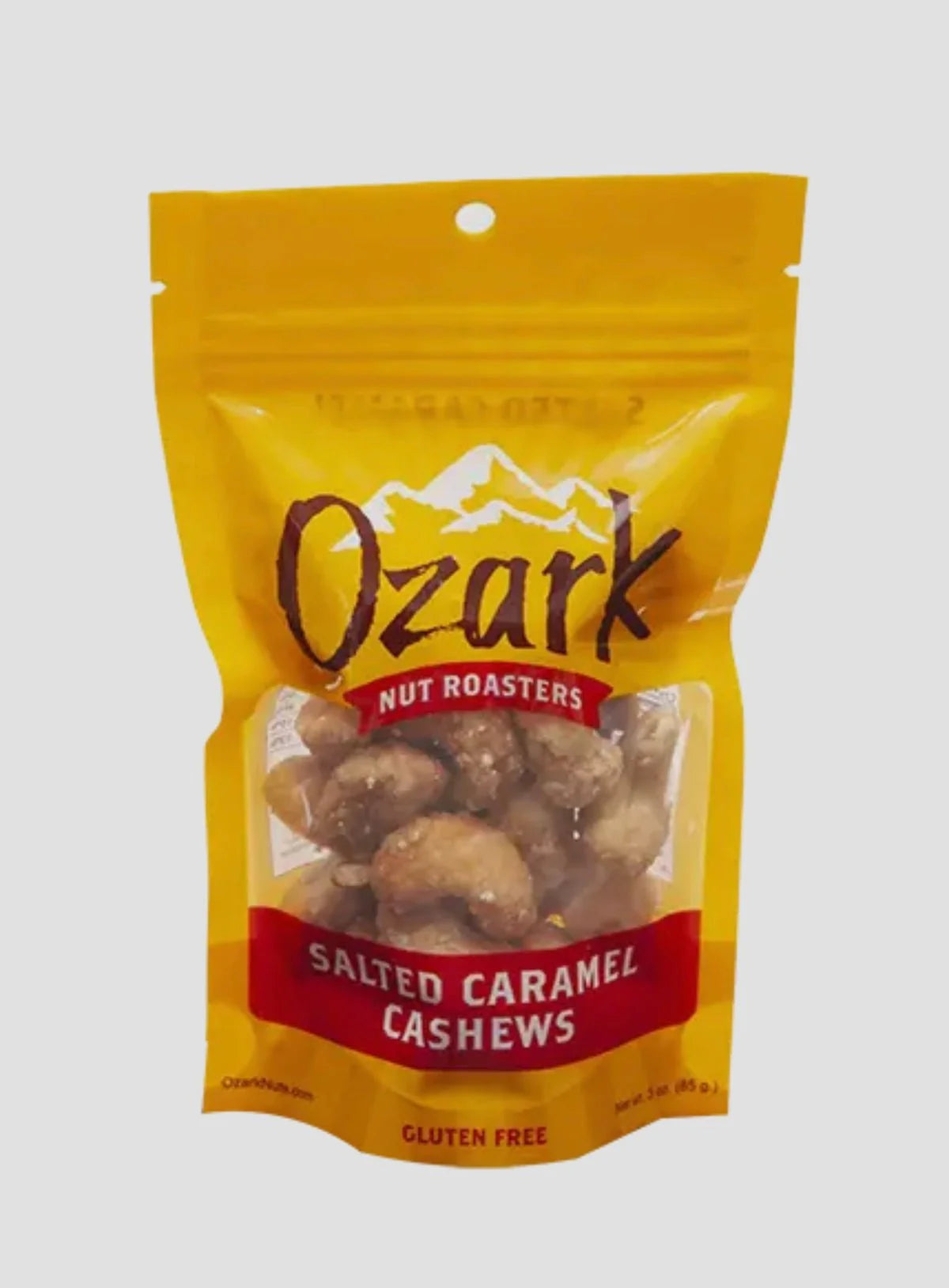 Ozark Nut Roasters Salted Caramel Cashews 3oz Bag