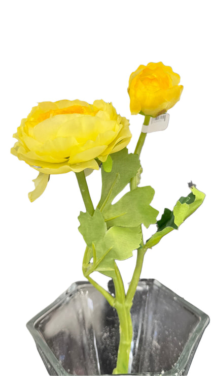14.5” Peony Stem: 2 Head