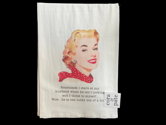 Cora & Pate Towels - Stare At My Husband