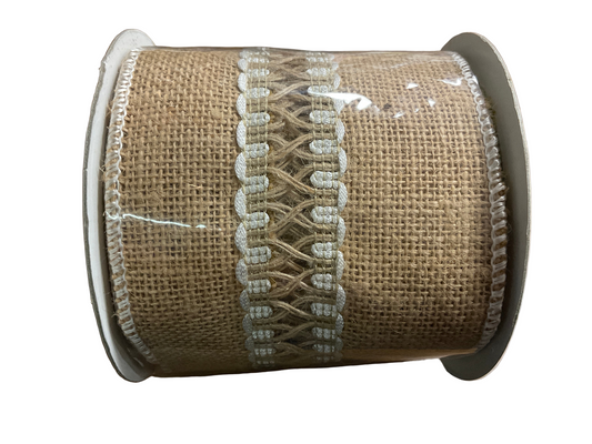 4” Laced Burlap Ribbon