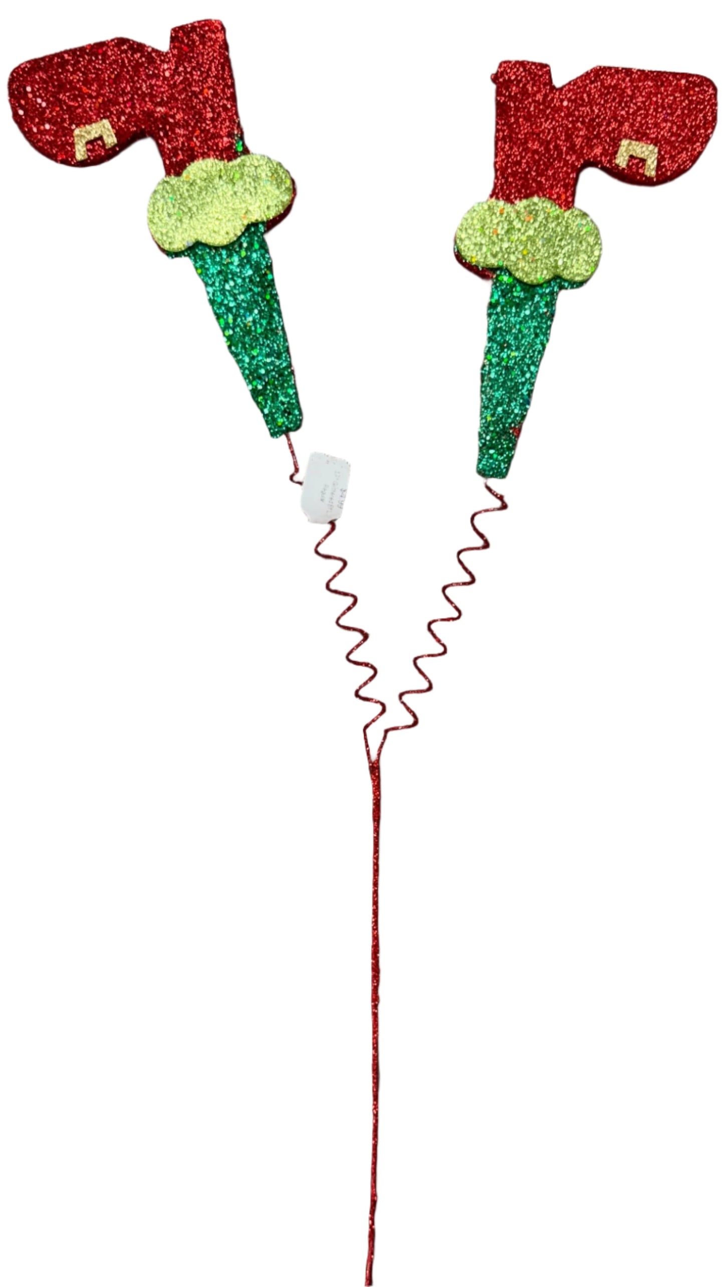 17" Glittered Elf Legs Picks