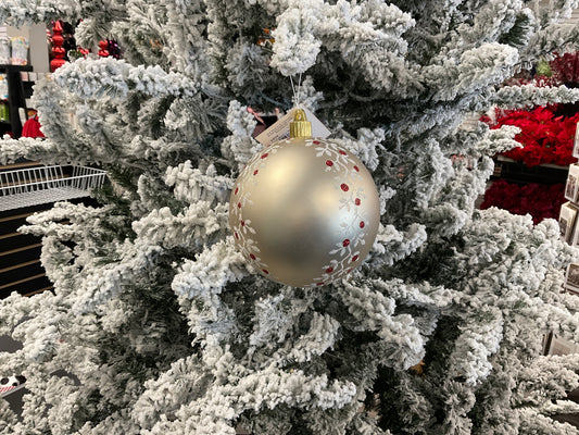 5" Buff Velvet Single Ornaments