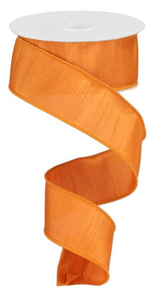 Faux Dupioni Ribbon: Orange (10 Yards)