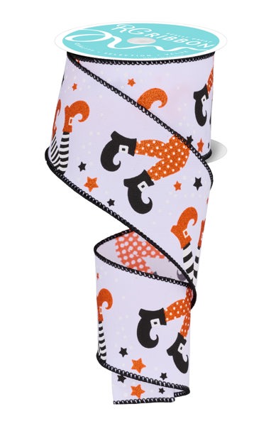 2.5" Witch Legs Ribbon - 10 Yards