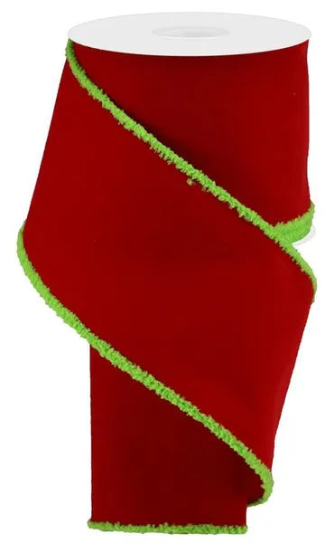 Velvet w/Drift  Red/Lime Green