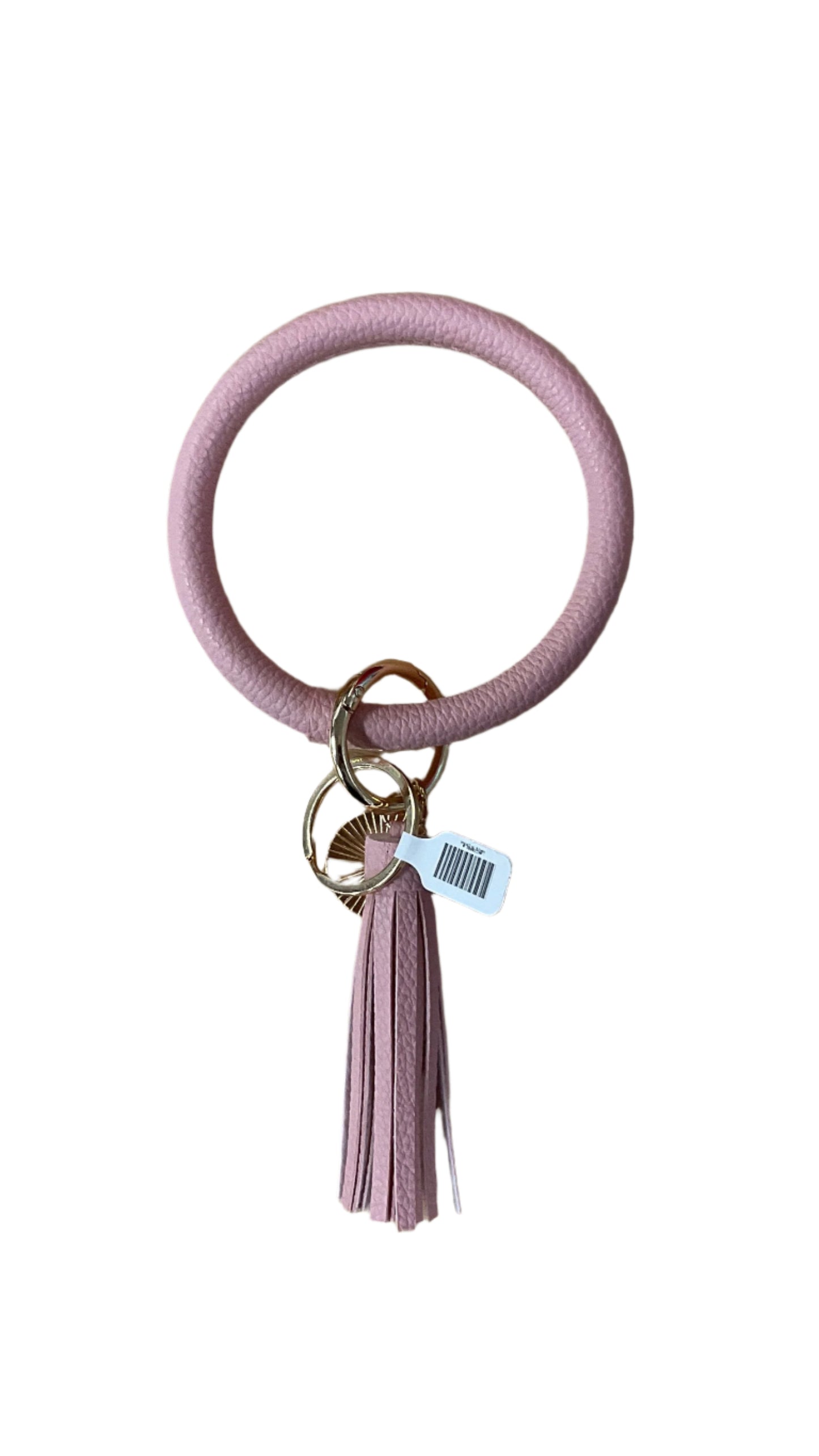 Bangle Bracelet Keyring Solid Color w/ Tassel