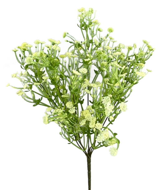 19" Plastic Gypso Bush: Cream