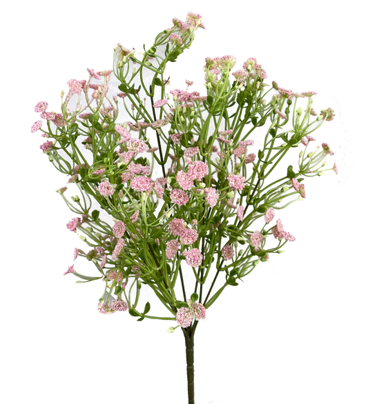 19" Plastic Gypso Bush: Pink
