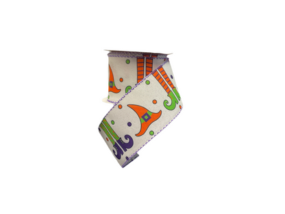 Halloween Ribbon 2.5 X 10 Yards - Witch Hats and Legs