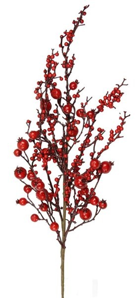 32.5" Mixed Berry Spray: Red