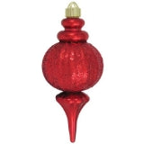 Sonic Red 8 2/3 Commercial Grade Shatterproof Ripple Ball Finial