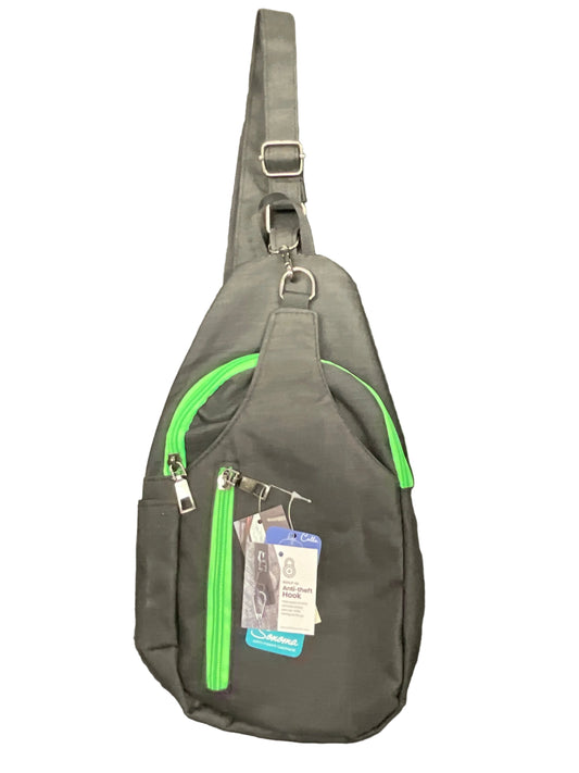 Calla Sonoma Antitheft Daypack Small Colorblock Black/Green Bag