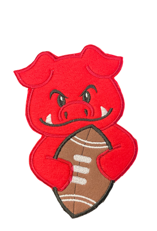 Piggy w/ Football Appliqué