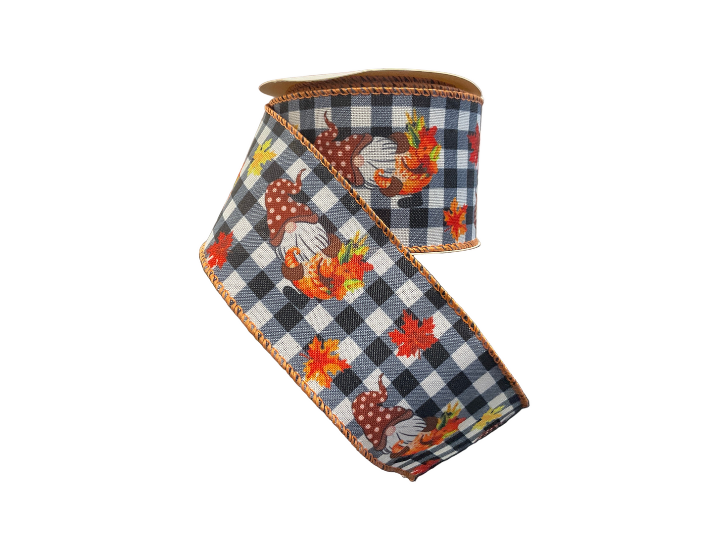 2.5” x 10 yards Fall Gnome Ribbon