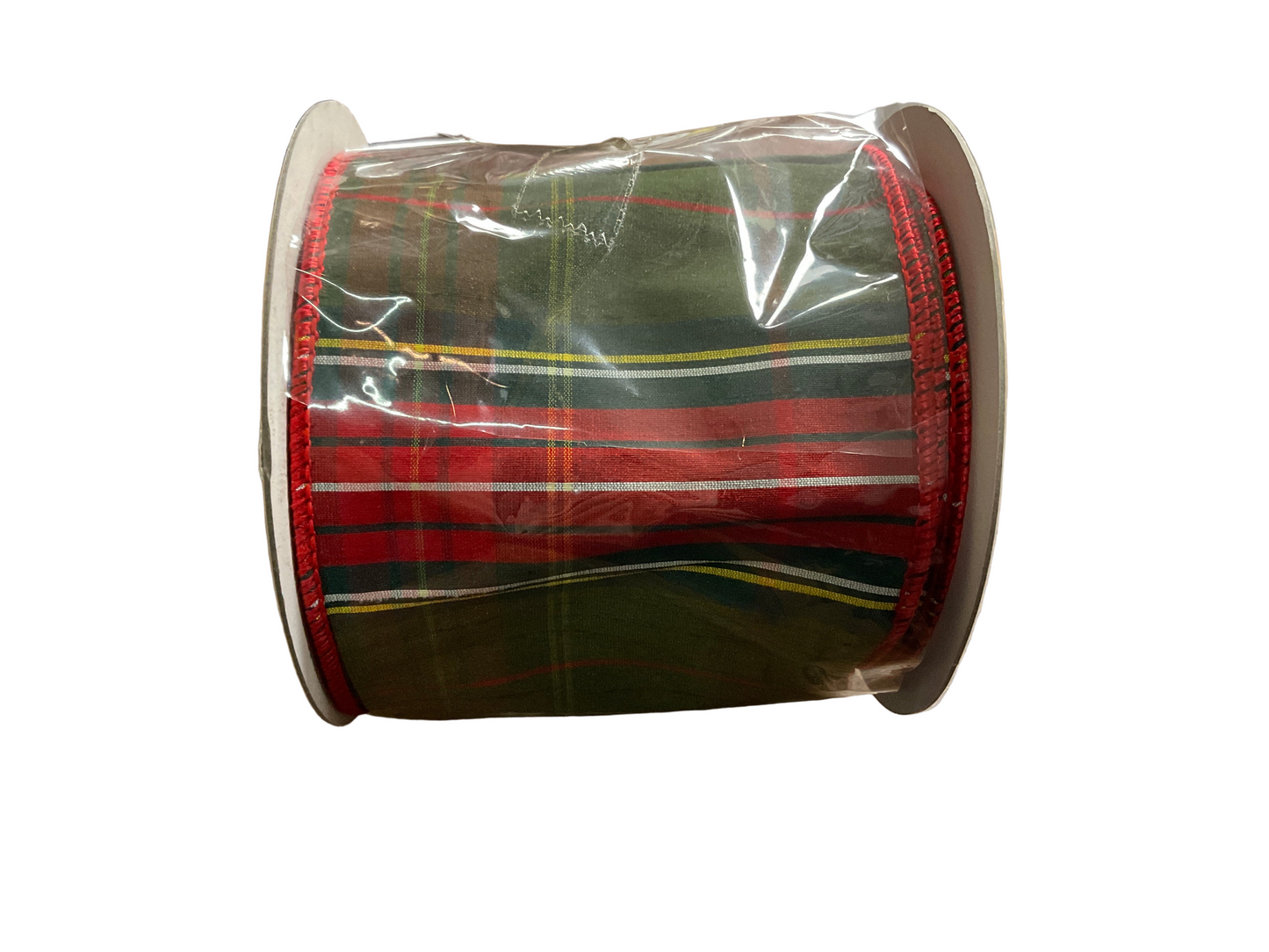 4” Plaid Dupioni Ribbon - 10 Yards