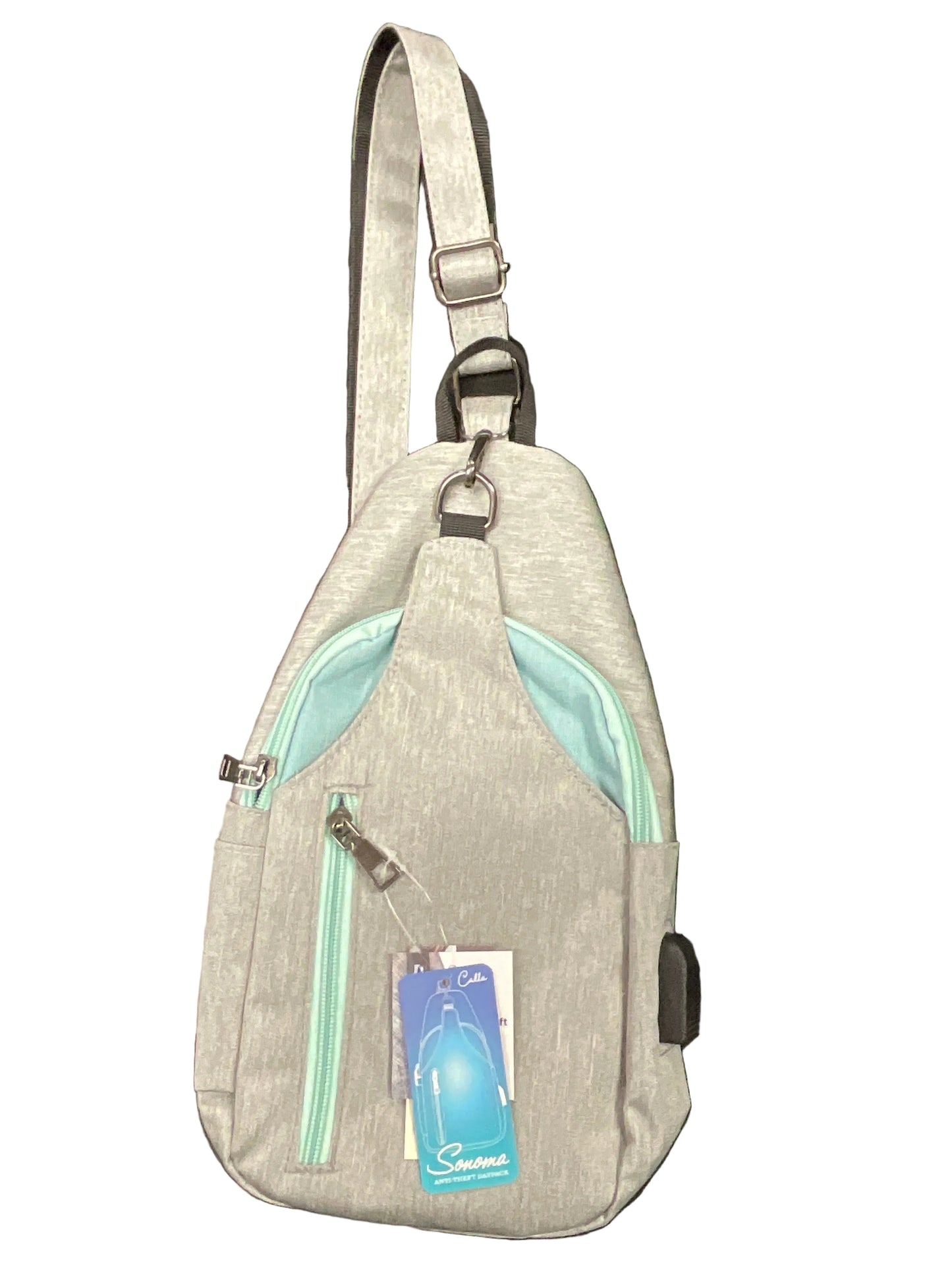 Calla Sonoma Antitheft Daypack Small Colorblock Gray/Aqua Bag