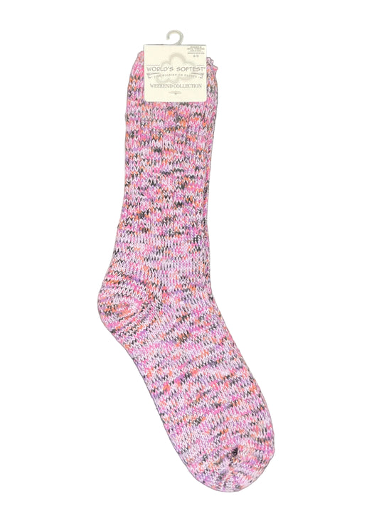 Weekend Rag Crew Sock Colorblock Lavender