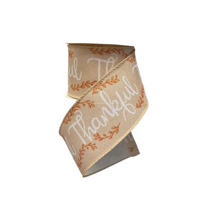 2.5” Thankful Ribbon x 10yds
