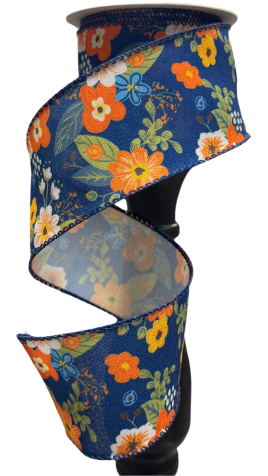 2.5" Floral Themed Ribbon (10 Yards)