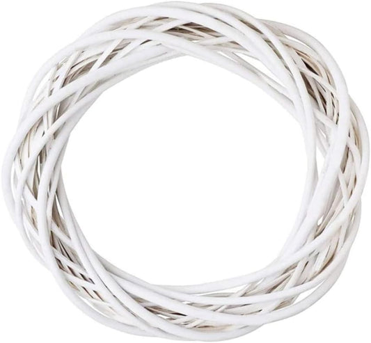 16" Willow Vine Wreath: White