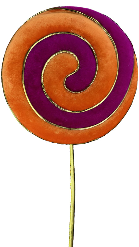 23" Lollipop Spray: Dark Pink, Orange & Gold