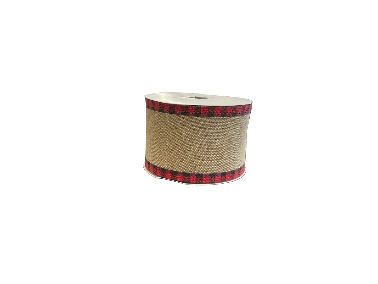 2.5” Royal Burlap Ribbon with Checks 10yds