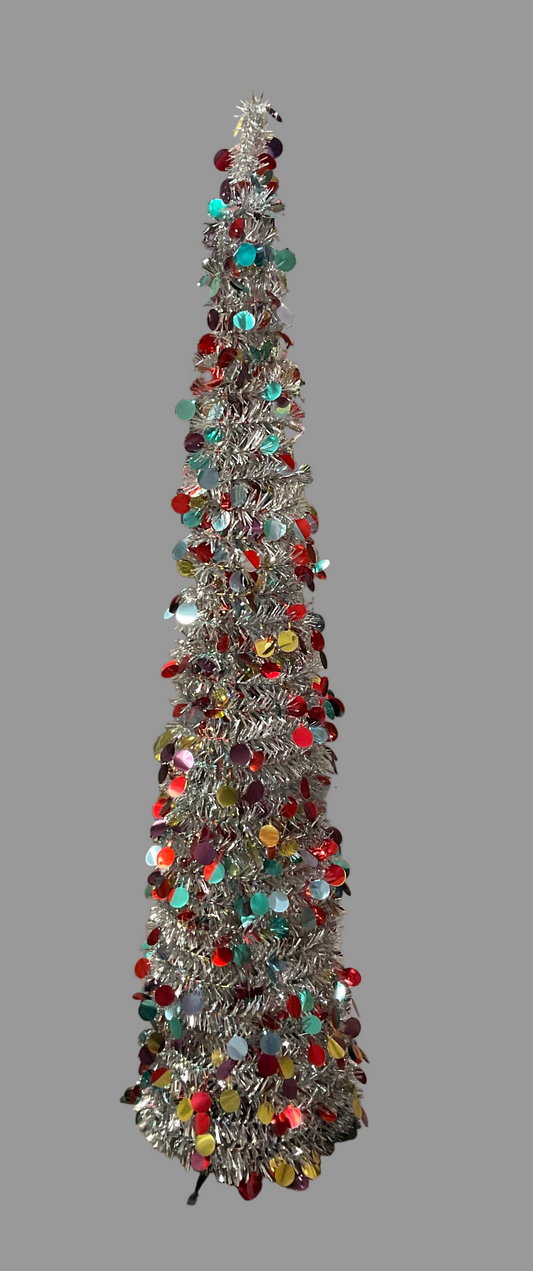 5 Ft. Pop-Up Tree - Silver Multi