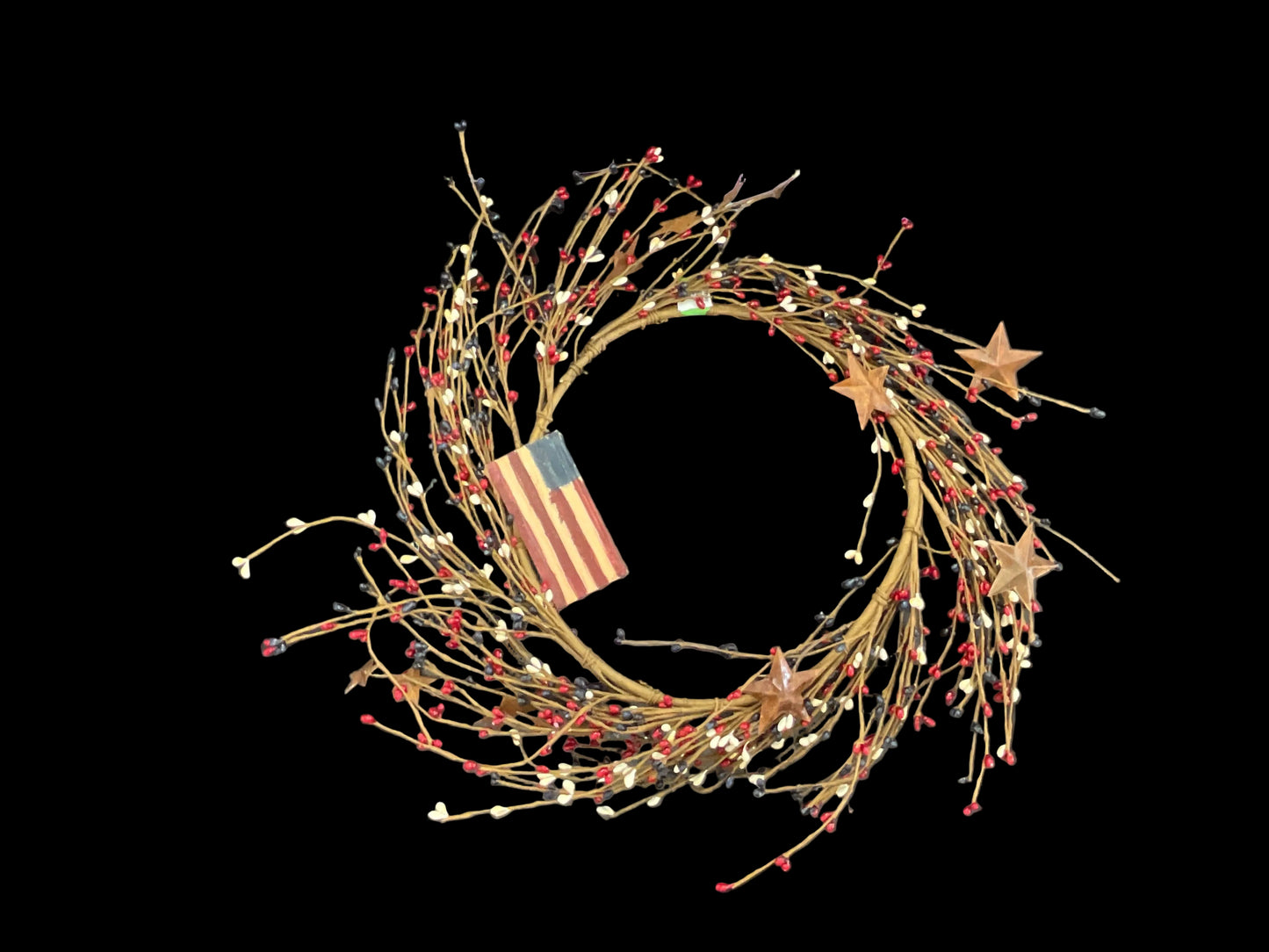 20" Star Flag Berry Wreath
