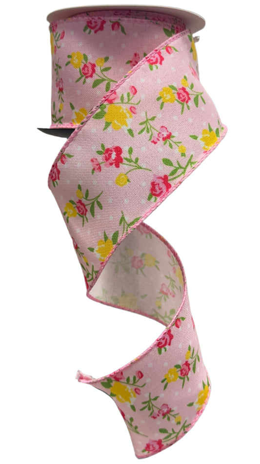 2.5" Floral Themed Ribbon (10 Yards)