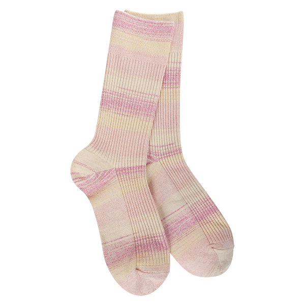 World's Softest Socks Crew Pink Lemonade-679