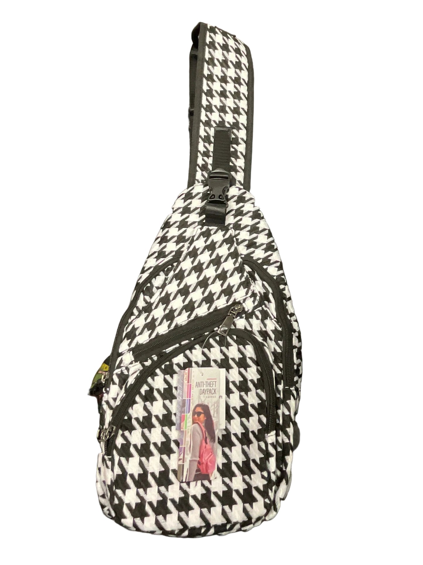 Calla Anti-Theft Daypack Large Houndstooth Bag