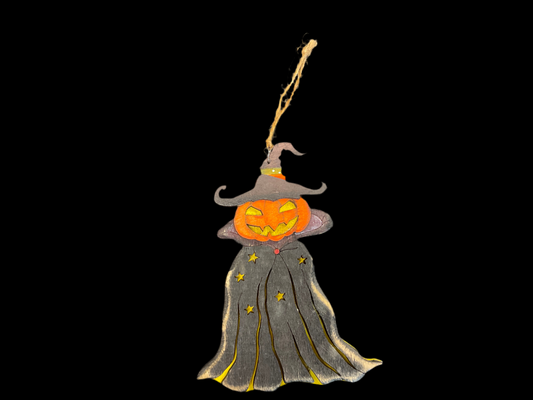 Pumpkin Witch Halloween Ornament