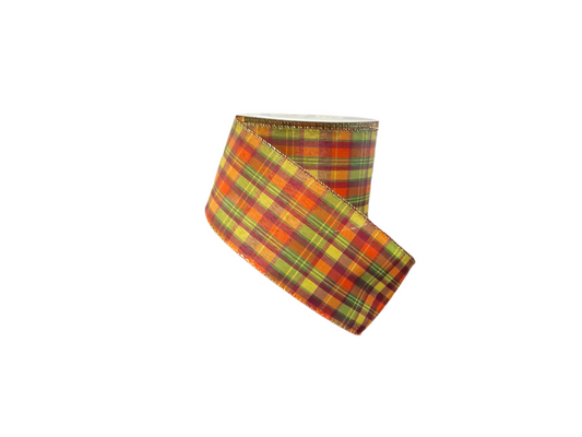 2.5” Harvest Plaid Ribbon x 10yds